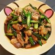 鶏もも肉とアスパラの照り焼き炒め