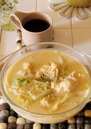 鶏むね肉と白菜の簡単レンチン旨々シチュー-レシピのメイン写真