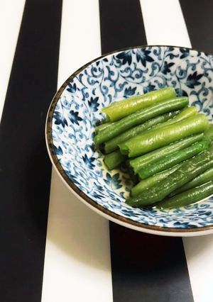 レンジで簡単インゲンの白だし漬け お浸し-レシピのメイン写真