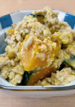 かぼちゃのミルクそぼろ煮　ここから栄養士-レシピのメイン写真