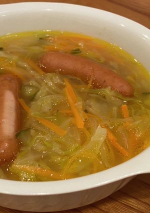 野菜とウインナーのスープ[ピクルス]-レシピのメイン写真