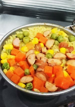 シェラカップ炊飯：炊き込みカレーピラフ-レシピのメイン写真