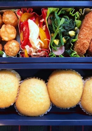 高校生弁当日記(マーラーカオ弁当編)-レシピのメイン写真