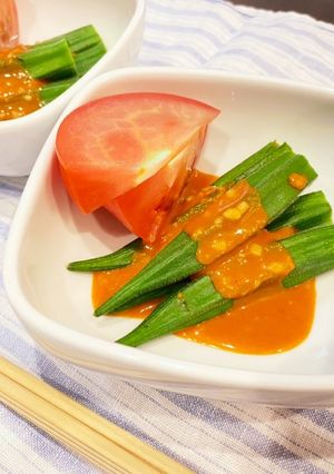 オクラの辛みそかけ『きのう何食べ』#73-レシピのメイン写真