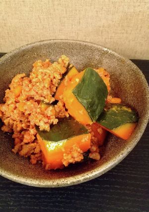 南瓜 合い挽き肉 煮物 ル・クルーゼ-レシピのメイン写真
