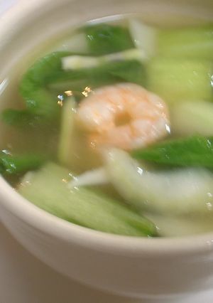 チンゲン菜とエビのスープ-レシピのメイン写真
