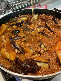 ひき肉たっぷり!ごま油で香り高い麻婆茄子-レシピのメイン写真