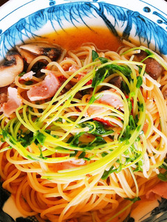 アヒージョの残りオイルのパスタ-レシピのメイン写真