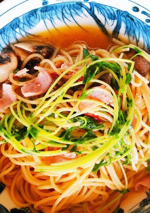 アヒージョの残りオイルのパスタ-レシピのメイン写真