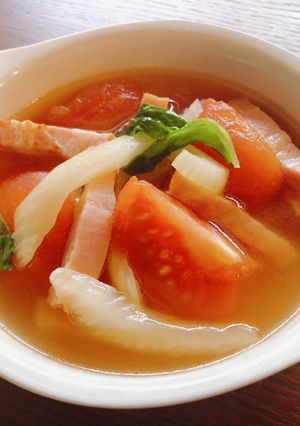 【時短】夏野菜の簡単コンソメスープ-レシピのメイン写真