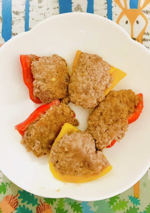 カラーピーマンの肉詰め-レシピのメイン写真