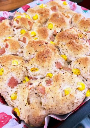 ライ麦HBちぎりパン(ベーコン&コーン)-レシピのメイン写真