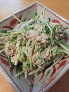 超簡単!サバ缶と水菜のサラダ-レシピのメイン写真