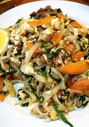 野菜もりもり家であるものでパッタイ-レシピのメイン写真