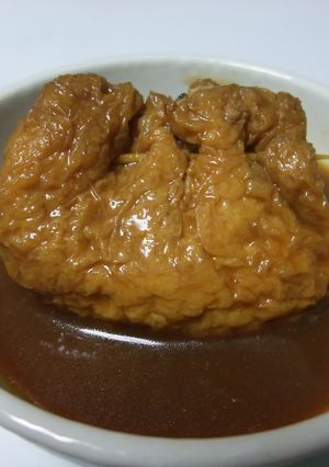 ひじき煮の残りでカレー風味の袋煮-レシピのメイン写真