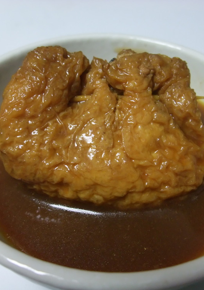 ひじき煮の残りでカレー風味の袋煮-レシピのメイン写真