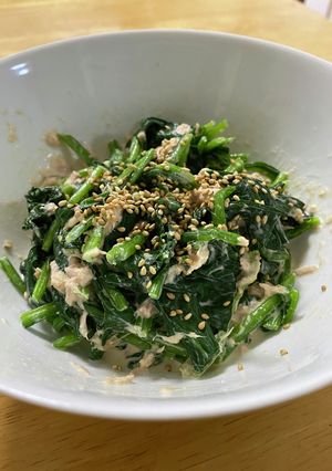 ほうれん草の味噌マヨ和え-レシピのメイン写真