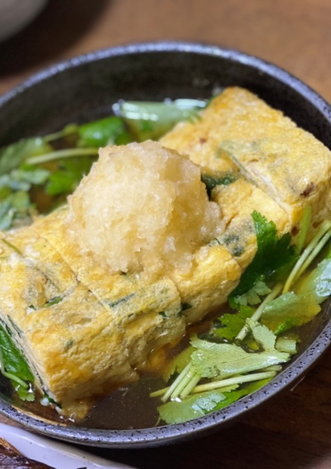 厚焼き卵の出汁浸し(冷やしでも)-レシピのメイン写真