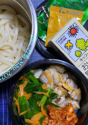 冷あさりキムチうどん弁当-レシピのメイン写真
