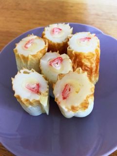 お弁当におつまみに☆竹輪のチーズカニカマ-レシピのメイン写真