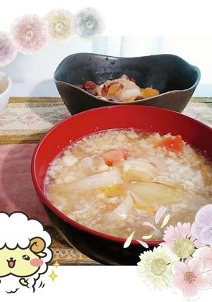 カルボナーラの残りの食材で作る卵スープ-レシピのメイン写真