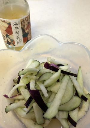 2分でできるこだわりすし酢＋茄子の浅漬け-レシピのメイン写真