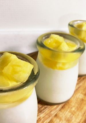冷んやりヨーグルトとパイナップルゼリー-レシピのメイン写真