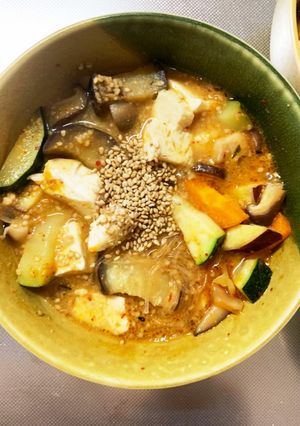 甘辛すっぱいピビン麺風炒め味春雨炒め煮-レシピのメイン写真