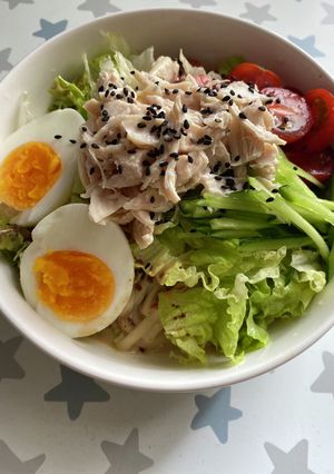 うどんでたっぷり夏野菜の冷やし中華-レシピのメイン写真