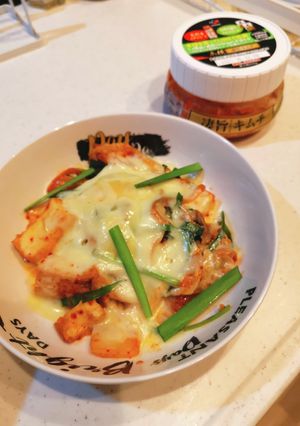 豚肉と厚揚げのキムチ炒めチーズのせ♪-レシピのメイン写真