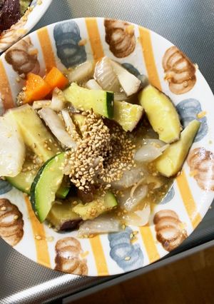 根菜塩ぶっかけソーメン汁炒め温野菜サラダ-レシピのメイン写真