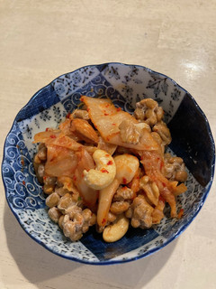 腸活おつまみ⭐︎キムナッツ納豆-レシピのメイン写真