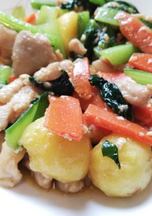 鶏もも肉とたっぷり野菜の塩麹炒め-レシピのメイン写真