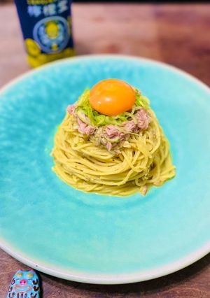 ツナと長ネギの冷製ジェノベーゼパスタ-レシピのメイン写真