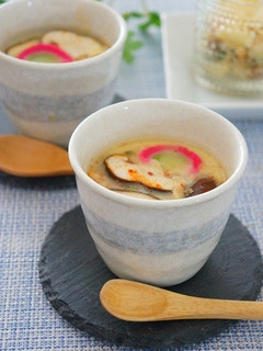 レンジで簡単!キムチ入り茶碗蒸し-レシピのメイン写真