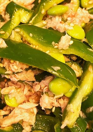 ツナと枝豆の無限ピーマン-レシピのメイン写真