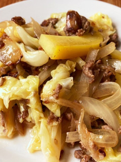 中華風ひき肉じゃがいも炒め-レシピのメイン写真