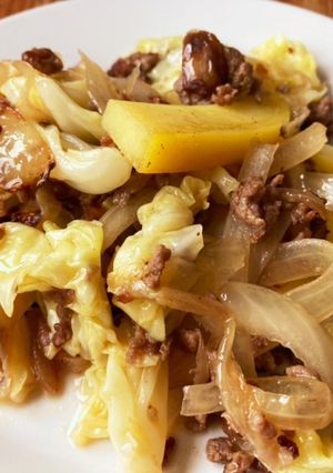 中華風ひき肉じゃがいも炒め-レシピのメイン写真