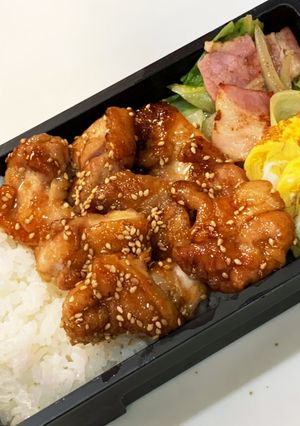 ごまたっぷり甘辛鶏もも弁当-レシピのメイン写真