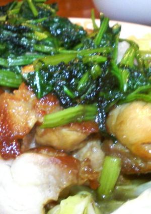 ★鶏モモ肉とほうれん草の甘辛煮★-レシピのメイン写真