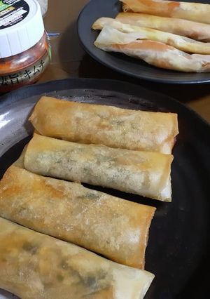 本技 凄旨キムチとチーズのとろーり春巻き-レシピのメイン写真
