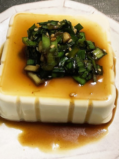 超楽々 ニラ豆腐 作ります-レシピのメイン写真