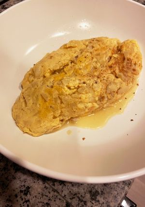 ツナと玉ねぎとエノキのオムレツ-レシピのメイン写真