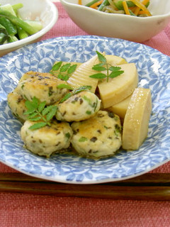 鶏だんごの煮物(透析食)-レシピのメイン写真