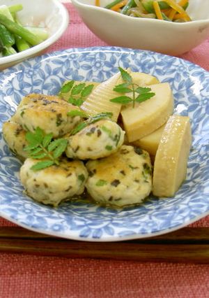 鶏だんごの煮物(透析食)-レシピのメイン写真