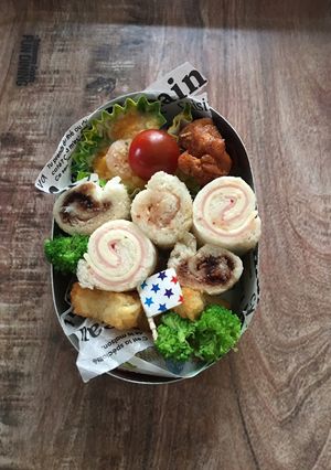 幼稚園 ロールサンドイッチ 子供 お弁当-レシピのメイン写真