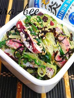 イカと野菜の塩こんぶゆかりマヨサラダ-レシピのメイン写真