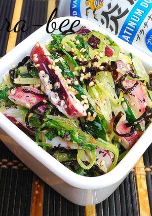 イカと野菜の塩こんぶゆかりマヨサラダ-レシピのメイン写真