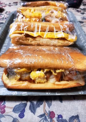 ホットケーキで夏野菜サンド-レシピのメイン写真