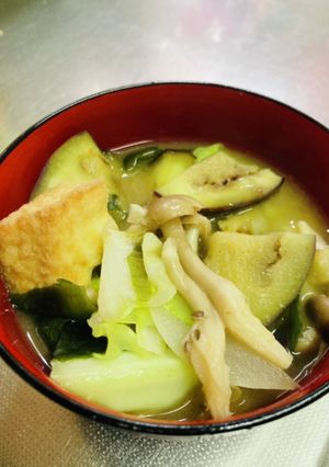 ナスと厚揚げの具沢山味噌汁-レシピのメイン写真